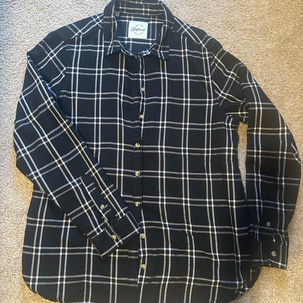 JACHS Girlfriend flannel MED Button Down Shirt